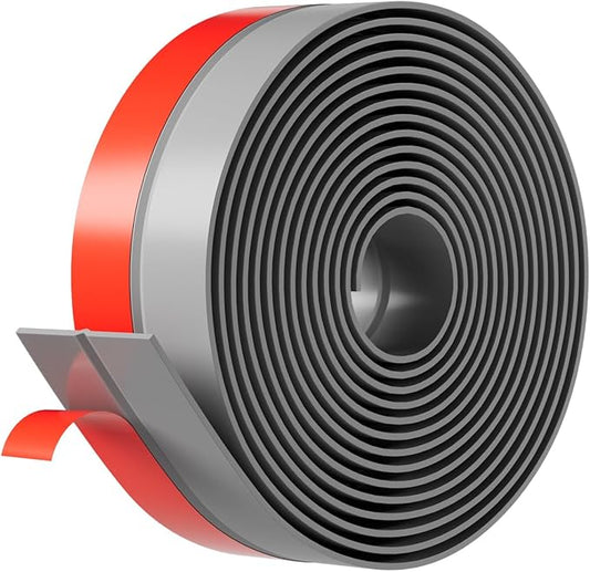 Heavy-Duty 2Inch (W) x 20FT(L) Door Weather Stripping, Extra Thick 2mm Door Draft Stopper Silicone Seal Strip, Draft Seal Tape for Doors Windows and Shower Glass Gap