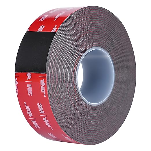 Double Sided Tape Heavy Duty, Waterproof Mounting Foam Tape, 16.5ft Length, 1.18in Width, High Temperature Resistant Adhesive Tape for Car, LED Strip Light, Office Decor, Uses VHB 5952 Raw Material