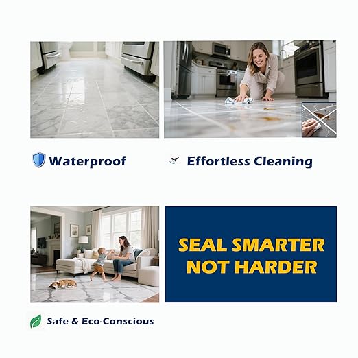 Epoxy Grout Winter Gray 13.5 fl oz ｜Water & Stain Resistant & Zero Maintenance｜1:1 Auto-Mix Technology｜24hr Ready-to-Use｜Perfect for Shower Kitchen Pool | 10 Pearl Finishes for Tile & Stone
