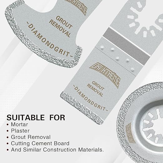 Oscillating Multi Tool Swing Diamond Blades, Diamond Oscillating Tool Blade, Mortar Cutting Saw Blades for Grout Removal, 8-Pack