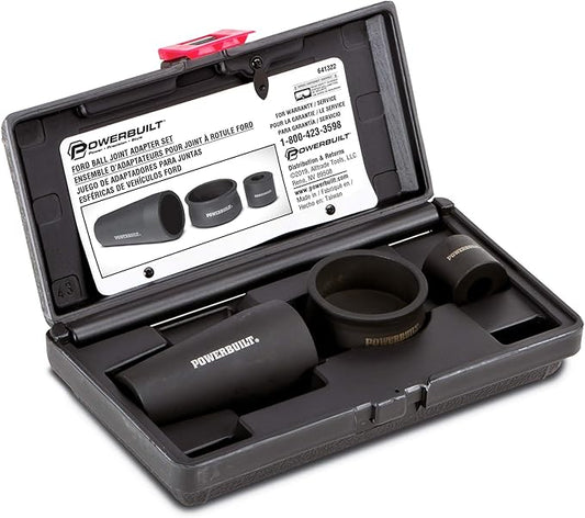 Powerbuilt Ford Lower Ball Joint Adapter Kit, Remove Replace Install Ball Joints, Vehicle Service Set - 641322