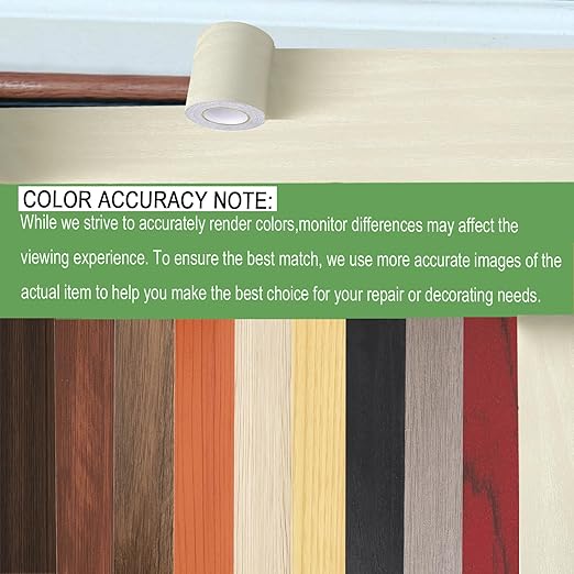 Wood Grain Repair Tape, 5.9 inch X 32ft Self Adhesive Wood Colored Tape for Tables, Chairs, Baseboards, Doors, Windows, Floors, Handicraft DIY.