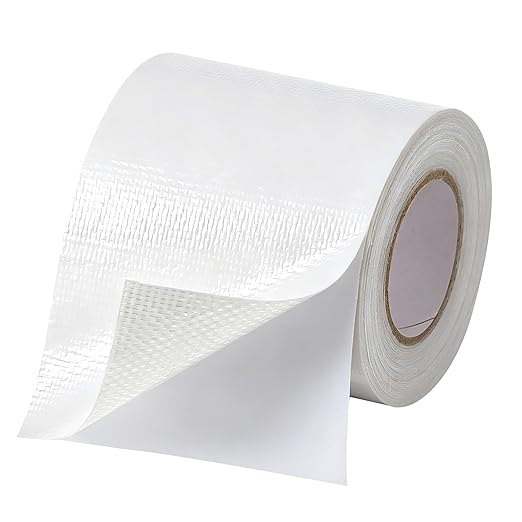 RV Awning Repair Tape: 3" x 30FT White Fabric Heavy Duty Waterproof Patch Kit for Sail Tent Boat Cover Outdoor Repair