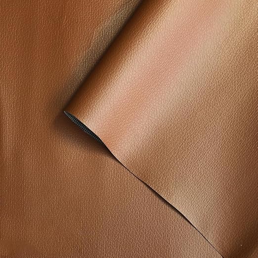 Self Adhesive Leather Repair Patch Brown Faux Leather Fabric 19.7 x 54 Inch Leather Repair Tape Kit for Upholstery, Furniture, Couch, Sofa, Car Seats, Chairs