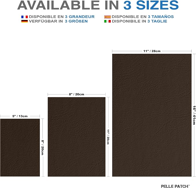 Brown Leather Couch Repair Kit - 25 Colors Available - Original 11x16 - Brown