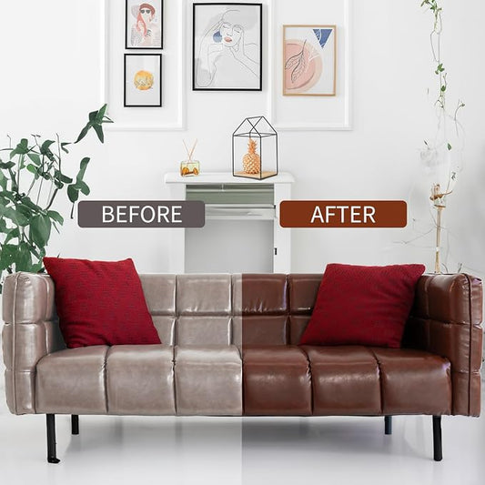 Leather Recoloring Balm, Color Restorer Conditioner, Leather Dye for Furniture, Couch Paint and Repair, Scratch Remover, Leather Color for Couches, Leather Repair Kits
