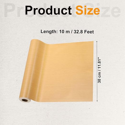 PATIKIL Wood Grain Tape 12" x 32 ft, Self-Adhesive Wood Texture Repair Tape Realistic Wooden Effect Patch for Furniture Cabinets Floor Walls, American Oak