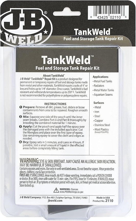 J-B Weld 2110 Metal Fuel Tank Repair Kit
