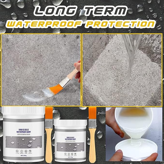 Instarepair Waterproof Anti-Leakage Agent, Waterproof Agent Toilet Anti-Leak Spray Glue Germplasm, Bathroom Waterproof Coating Leak Repair for Wall Roof Roofing (100g)