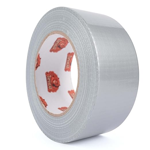 TAPEBEAR Silver Duct Tape Heavy Duty 1.88" x 90FT, Strong Tough Utility Ducting Tape Waterproof, No Residue, Flexible, Hand Tear Binding Tape Industrial Strength for Bundle, Patch, Protect & Repair