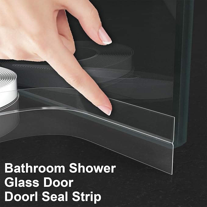 Weather Stripping Door Seal, 40 Feet Gap Seal for Frame and Gaps Draft Stopper,Glass Shower Door Sweep Tape (Width 35mm)