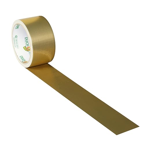 Duck Brand 280748 Duct Tape Single Roll, Metallic Gold (Pack of 2)