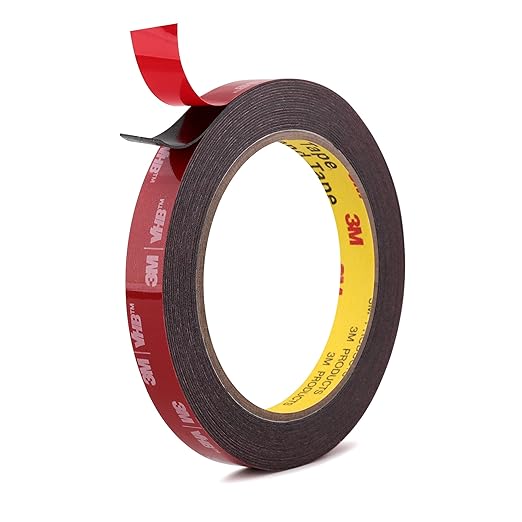 Double Sided Tape Heavy Duty Mounting Tape 1/2" x 18Ft Made of 3M 5925 Strong Adhesive Waterproof Foam Tape Perfect for Automotive Home Office Decor Indoor and Outdoor Walls