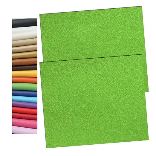2 Pcs Sofa Repair Self Adhesive Leather Tape Patch Strong Adhesive Car Seat Furniture Repair Patches High Low Temperature Wear Waterproof Resistant (10 x 12 inch/2pcs, Green)