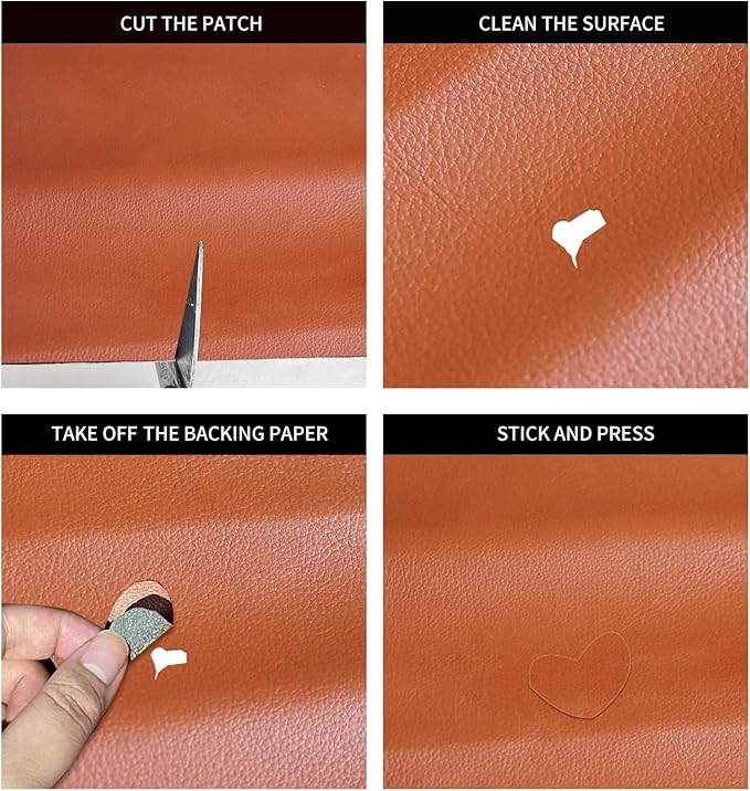Leather Repair Patch, 17X158 Inch Self Adhesive Leather Repair, Large Vinyl Patch Tape for Couches, Furniture, Car Seats, Cabinets, Wall, Handbags （Light Brown, 17X158 Inch）