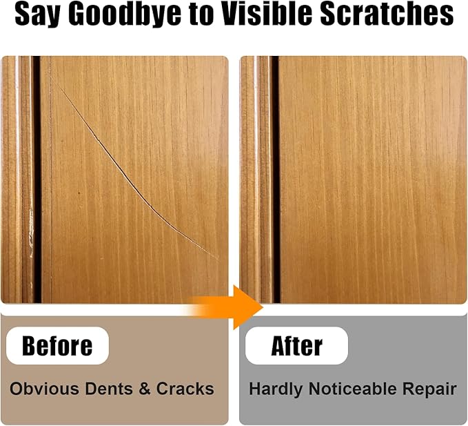 Wood Filler Sticks, 20 Colors Wood Repair Wax Crayons with Scraper, Wood Touch Up Markers for Repairing Scratches, Cracks, Holes in Cabinets, Floors, Tables and Doors[Light Color Series]
