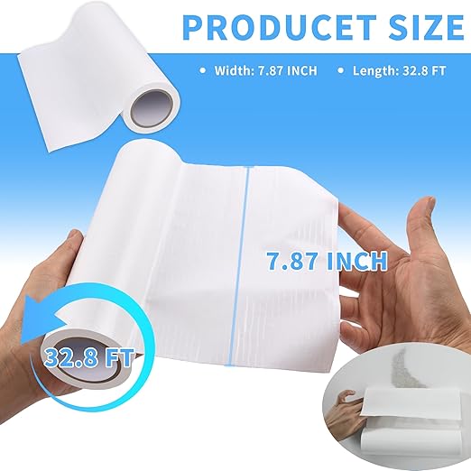 Wall Patch Repair Roll, 7.87" x 32.8' Waterproof Self-Adhesive Tape for Holes, Blemishes, Pool Liners, Vinyl Skirting, Durable White Patching Solution