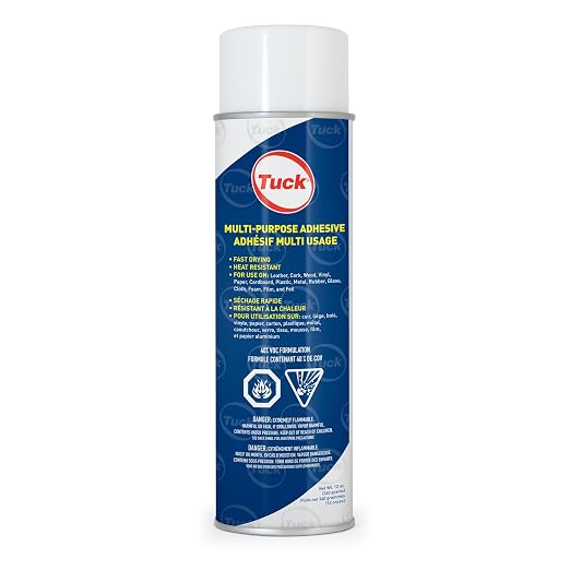 Tuck Multi-Purpose Spray Adhesive, 12 oz – Clear Fast-Bonding Web Spray for Leather, Wood, Vinyl, Paper, Plastic, Metal, Glass, Foam & More – Low VOC, 3-Way Adjustable Nozzle