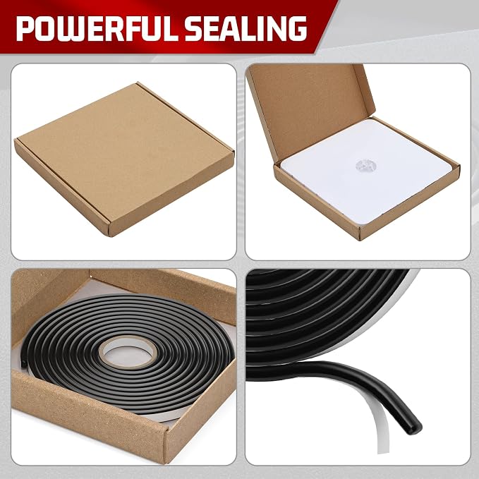 13Ft Headlight Sealant Retrofit Refit Butyl Rope Rubber Glue Reseal for Car Headlamps Window Door Windshield (1 Piece)