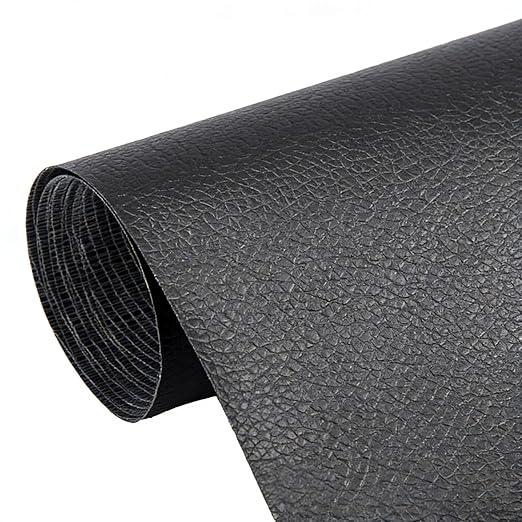 Leather Repair Patch Tape, 19.7 x 53.9 Inch, Self-Adhesive Leather Repair Patch for Furniture, Sofa Seating, Car Seats, Handbag, Waterproof & Durable (Black)