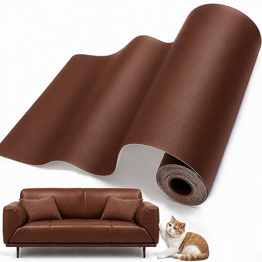 Self Adhesive Leather Repair Patch 24x54 Inch Sofa Car Seat Strong Adhesive | YAWQIRV Strong Self Adhesive Patch, Leather Repair Kit and Vinyl Repair Kit for Sofa, Waterproof, Scratch Fix, Durable, Brown