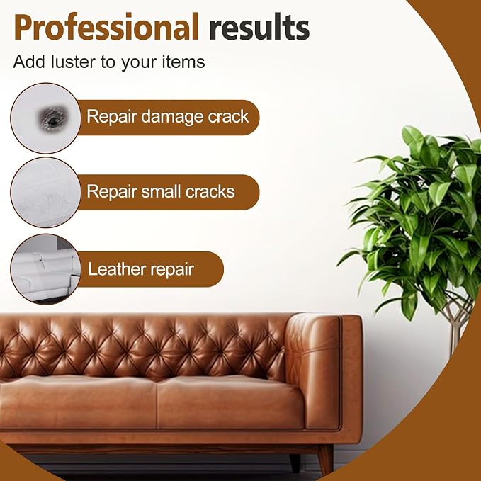 Ganbaro® Leather Repair Kit for Furniture, Leather Repair Paint Gel, Vinyl Repair Kit,Restorer of Scratch, Tears, Burn Holes, Leather Repair Gel for Sofa, Coats, Leather Jacket, Car Seat (7 Color)
