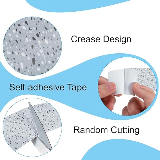 PATIKIL Caulk Tape 1.5" x 10.5 Ft, Self Adhesive Sealing Tape Waterproof Toilet Tub Caulk Sealant Strip Sealing Trim for Kitchen Bathroom Toilet Bathtub Sink Countertop, Deep Grey