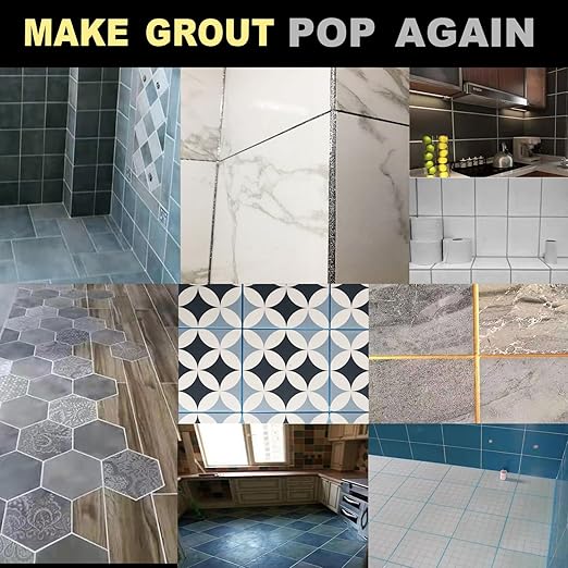 Epoxy Grout Dark Gray 13.5 fl oz ｜Water & Stain Resistant & Zero Maintenance｜1:1 Auto-Mix Technology｜24hr Ready-to-Use｜Perfect for Shower Kitchen Pool | 10 Pearl Finishes for Tile & Stone