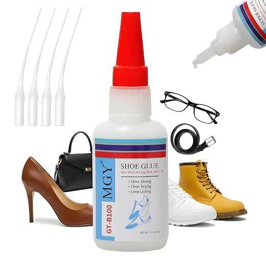 Shoe Glue, 30g (1.1 oz), Shoe Glue Sole Repair,Heavy Duty, Shoe Repair Adhesive for Sneakers, Boots, Leather Shoes, High Heels, Rubber Insoles, Sandals, Waterproof, Quick-Drying