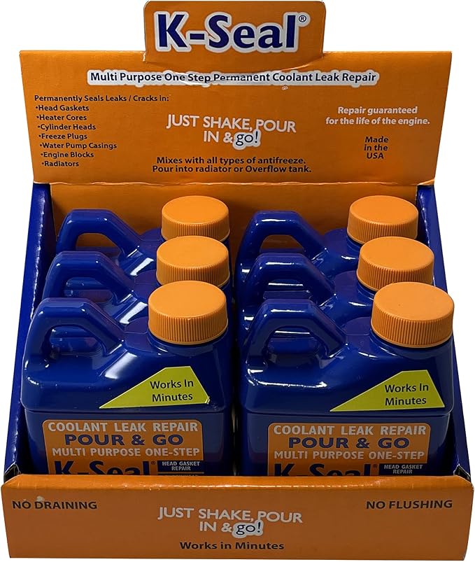 K Seal Display Multi Purpose Permanent Coolant Leak Repair 8 oz Gasket Radiator
