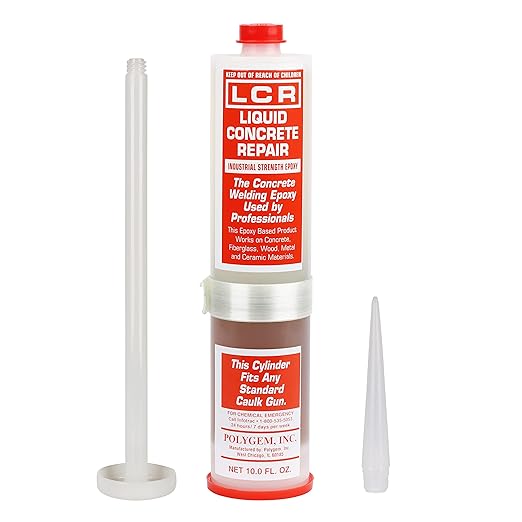 POLYGEM EPOXY LCR Injection Epoxy Part A Resin and B Hardener with 7 Ports for Repair of Concrete Foundation Cracks, Use Paste Vertical Cracks or Alone on Horizontal Surfaces