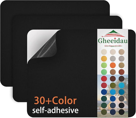 Gheeidau Canvas Repair Patch 9×11 Inch 3Pcs Waterproof Self-Adhesive Fabric Repair Patch for Tents,Boat Cover,Pop Up Canopy,Patio,Bags,Car Seats,Sofas,Furniture Cover(Black)