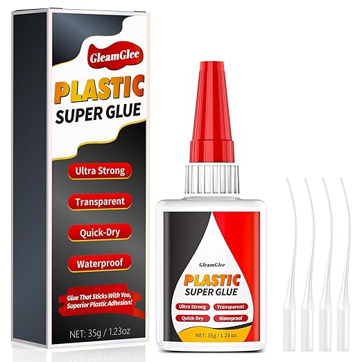 Super Glue for Plastic 35g (1.23 oz) – Heavy Duty Cyanoacrylate CA Glue for PLA, 3D Printing, Miniatures, Toys, ABS, PVC & DIY Plastic Repairs