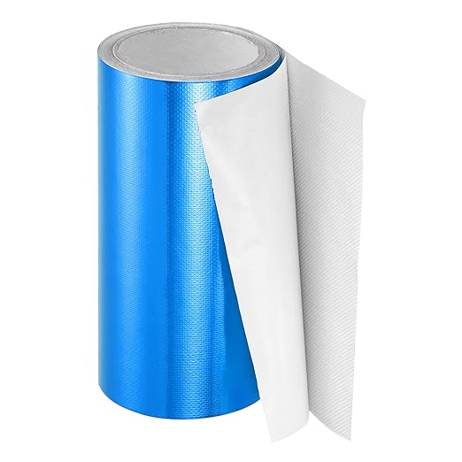 PATIKIL Awning Repair Tape 8" x 26ft Waterproof Canvas Tape High Adhesive Tear Repair Patch Kit for PVC Tarpaulin Tent Awning Fabric RV Sail Boat Cover, Blue
