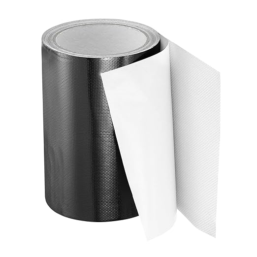 PATIKIL Awning Repair Tape 6" x 26ft Waterproof Canvas Tape High Adhesive Tear Repair Patch Kit for PVC Tarpaulin Tent Awning Fabric RV Sail Boat Cover, Black