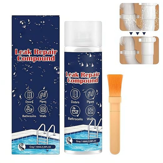 Instant Leak Fix and Waterproofing,Waterproof Leak Repair Cream, Fast Drying Sealant,Instantly Seals Cracks On Roofs,Pipes,Gutters,and Foundations,Indoor Outdoor Use,Long-Lasting Protection