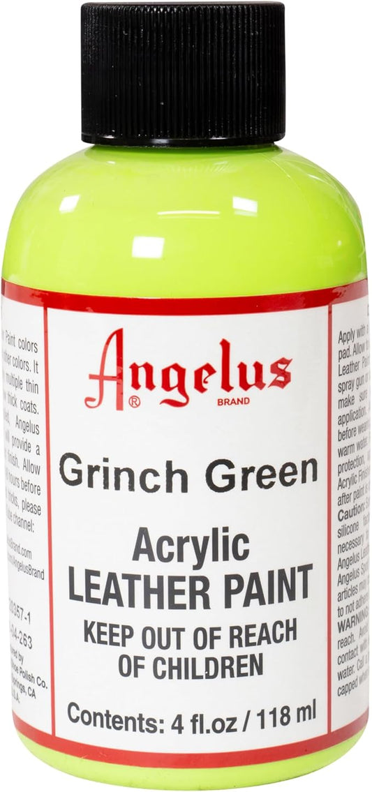 Angelus Acrylic Leather Paint, 4 oz, Grinch Green