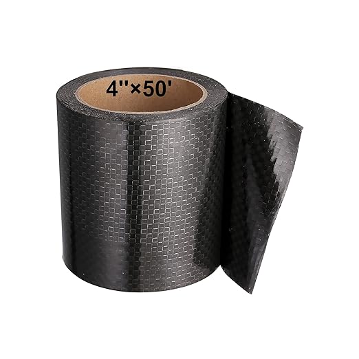 PlusRoc RV Underbelly Material RV Underbelly Tape Waterproof Flex Belly Tape with Permanent Sealing Adhesive for Mobile Home, Camper Travel Trailer, Tear Repair Patch(4'' x 50')