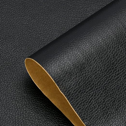 DOCAS Leather Repair Patch Tape Self Adhesive 4x63 inch, Cuttable Leather Repair Tape for Furniture, Vinyl Repair Kit for Car Seats, Upholstery, Couch, Sofa, Bags, Books, Chair, Dark Black