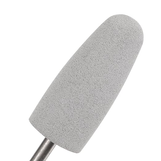 uxcell 3pcs 150 Grits Abrasive Mounted Stone 2.35mm Shank 2/5"(10mm) Dia Conical Heads Stone Grinding and Polishing Wheels for Nail Polishing