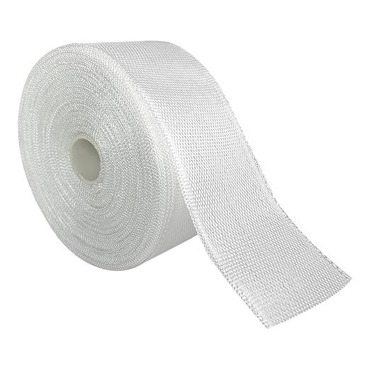 Fiberglass Cloth Roll, 2 Inches*99 Feet 6oz E-Glass Plain Weave | Fiberglass Cloth Tape Strip Non Adhesive for Repairing and Reinforcing Pipes, Cars, Sinks, Bathtubs, Boats