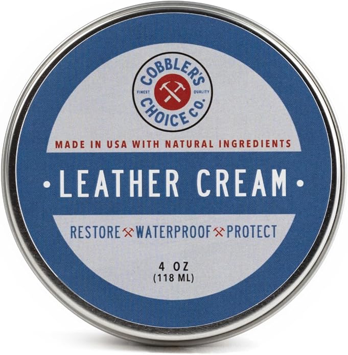 Cobbler's Choice Co. Finest Quality All Natural Leather Cream - Made with Triple Filtered BeesWax
