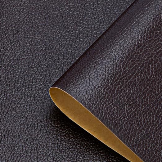 Self Adhesive Leather Repair Patch, 12 x 54 inch Vinyl Leather Repair Patches Kit for Furnitures, Car Seats, Couches, Sofas, Chairs, (Dark Coffee)
