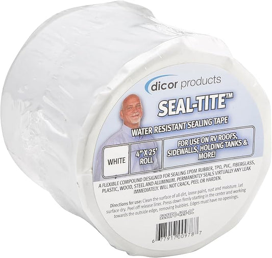 Dicor 522TPO-425-1C Seal-Tite RV, Trailer, Motorhome Sealing Repair Tape - 4" x 25' White