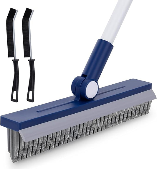 IVYROLL Grout Brush with Long Handle, Grout Cleaner Brush for Tile Floors, Stiff Bristles for Crevice, Tile Line, Shower, Kitchen, Bathroom