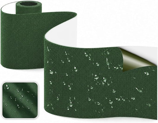 Canvas Repair Tape, Heavy Duty Waterproof Self-Adhesive Fabric Repair Patch for Tent, Sofa, Boat Covers, Chairs, Awning & Camping Outdoor Gear, 3.9"x63", ArmyGreen