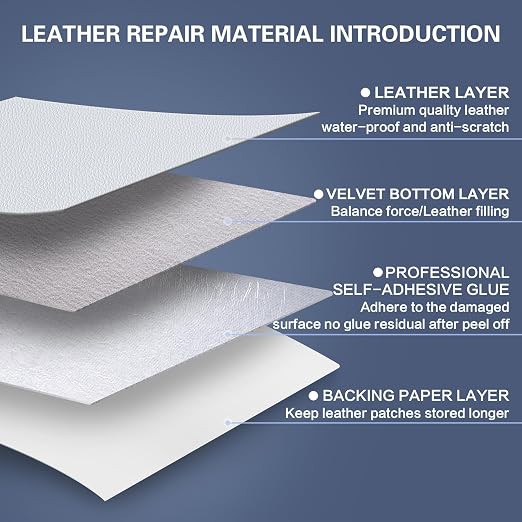 Self Adhesive Leather Repair Patch Kit, 31.4 in x 16 in Large Vinyl Leather Repair Tape for Furniture, Car Seat, Couch, Sofa, Chair White