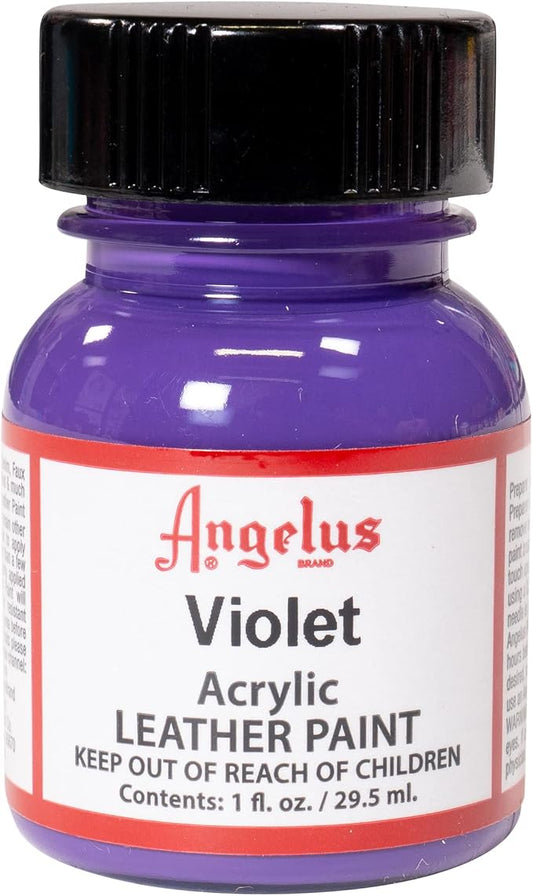 Angelus Acrylic Leather Paint, Violet, 1 oz.