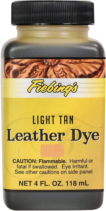 Fiebing's Leather Dye (4 Fl Oz, Mahogany) - Alcohol-Based, Penetrating, Permanent Dye for Shoes, Boots, Belts, Bags, Furniture - Includes Wool Dauber Applicator - Recolor & Restore Leathercraft