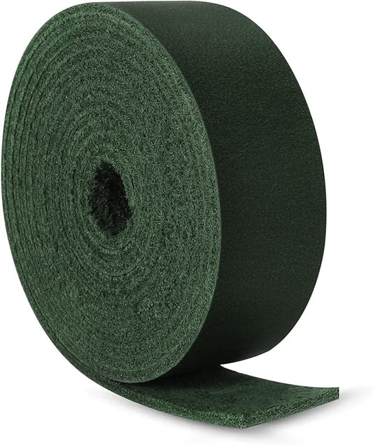 Ringsun 1 Inch Wide Flat Leather Straps for Crafts, Full Grain Leather Strips Cord String for Crafts, Tooling (2mm Thick 72.5 Inches Long Green)